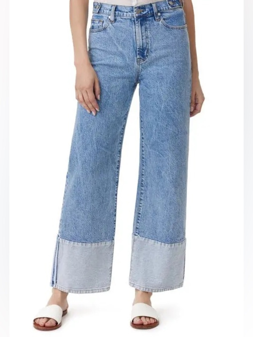 Habitual Women’s size 10 / 30 Wide Leg Contrast Cuff Ankle Jeans